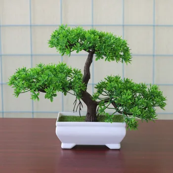 Lažni Umjetne Biljke Bonsai Biljke U Saksiji Mini Imitacija Bora Kućni Dekor