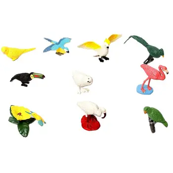 17 Različitih Realistične Figure Ptica i Životinja, Ručno Oslikana, Mini-flamingo, papagaj, tukan, zlatka, соловьи, Igračke Figure, Model 1