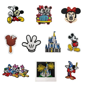 Kawai Mickey Mouse Mickey Minnie Tkanina Tijesto Dvorac Ukrašavanja Odjeće Glačalo na Нашивках Vez Нашивки za Odjeću 1