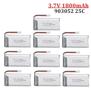 1/2/5/10 kom 3,7 1800 mah baterija baterija baterija baterija baterija za SYMA X5SW X5 X5S X5C M18 H5P KY601S 903052 3,7 U Lipo baterija s priključkom XH2.54 0