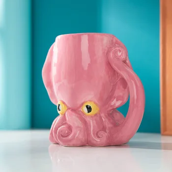 Nova keramička šalica 3d crtani film koji simulira šalica hobotnica čudovište čaša vode staklena keramička krigla