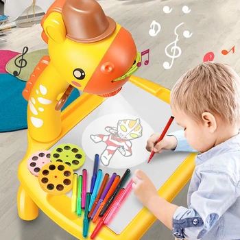 Dječji Veliki Led Projektor Za Crtanje, Lampe Za Crtanje, Dječje Ploča Za Crtanje, Mali Stol, Obrazovni Edukativne Igračke Za Crtanje