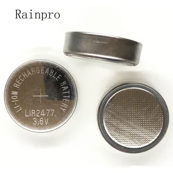 Rainpro 2 kom./lot LIR2477 3,6 NA dugme baterija baterija baterija baterija baterija LIR2477 li-ion punjiva baterija može zamijeniti CR2477
