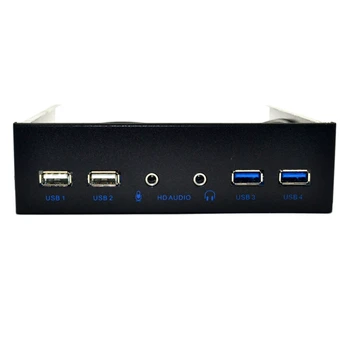 Kućište desktop PC s dijagonalom od 5,25 inča, Unutarnja prednja ploča, USB hub, 2 USB 3.0 porta i 2 priključak USB 2.0 priključak Hd Audio, 20-pinski konektor