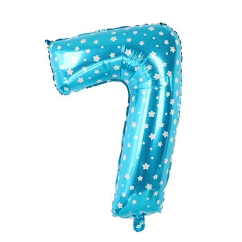 1pc 32 inča Zvijezda Plava Broj Aluminijska Folija Baloni za Dječji Rođendan Dekoracija Vjenčanja Mladenka Dječji Tuš Igračke Isporuke 3