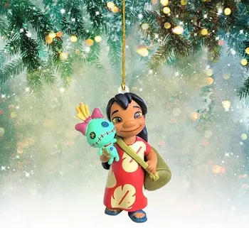 Disney Božić Privjesak Privjesak Nakit Lilo i Stitch Smještaj Ukras Za Zurke Navidad Božićno Lutka Božićne Božićnih Ukrasa 4