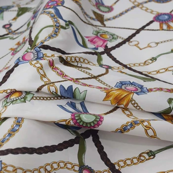 white bottom colourful chain print pure cotton fabric for shirt tkanine pamučne tkanine tissu african telas tela 1