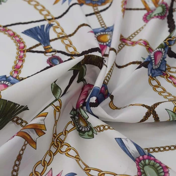 white bottom colourful chain print pure cotton fabric for shirt tkanine pamučne tkanine tissu african telas tela 4