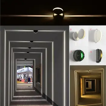 Led Prozor Zidne Lampe 360 Stupnjeva Kružnom Conture Downlight LED Koridor Naglašava Konture Zgrade Linearni Svjetla Vanjska okrugla Svjetla Na Trijemu