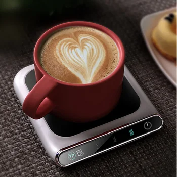 Prijenosni USB Grijač za Šalice Stolni Grijaći Držač čaša za Kavu, Mlijeko, Čaj, Bubalo, Topliji, 3 Temperature, Podesivi Šalica, Topliji, Dar 0