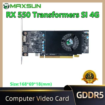 MAXSUN AMD RX 550 Transformatori SI 4G GDDR5 14 nm Računalo PC Gaming Video HDMI-kompatibilnu + DP 128 bita Grafička kartica GPU Cijeli Novi