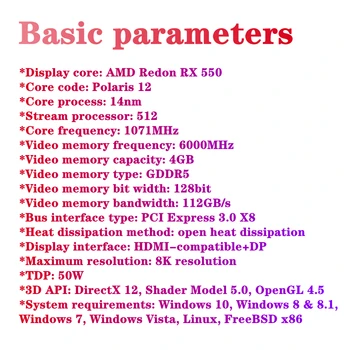 MAXSUN AMD RX 550 Transformatori SI 4G GDDR5 14 nm Računalo PC Gaming Video HDMI-kompatibilnu + DP 128 bita Grafička kartica GPU Cijeli Novi 5