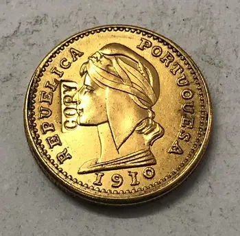 Kopija zlatni novac Portuouesa 1 eskudo 1910 godine