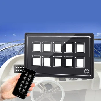 10 P Membranski Prekidač panel (upravljačka Ploča s pozadinskim Osvjetljenjem Aplikaciju za Upravljanje vozilom Brod Kamion Morske Modul Led zaslon Osjetljiv na Prekidač za Upravljanje Čamcem Ploča 4