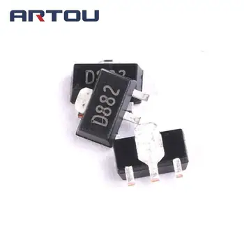50ШТ SMD 2SD882 Tranzistor Audio Pojačalo Prekidač 40V3A30W NPN SOT-89 1