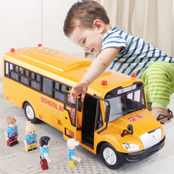Modeliranje Veliki Inercije Školski Autobus Plišani Autobus Školski Autobus Model Autobusa Lagani Automobil Igračka Dječje Obrazovne Interaktivna Igračka Darove Dječaka 1