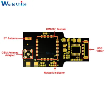 USB GSM Modul s Bluetooth Quadband GSM GPRS SIM800 SIM800C Modul Ugrađen CH340T Serijski Čip Primopredajnik s Antenom 4
