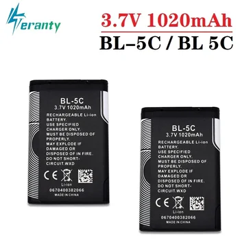 1-10 kom. BL-5C BL5C BL 5C Smjenski litij-ionska litij baterija 3,7 U 1020 mah Baterije za Nokia 1112 1208 1600 2610 2600 n70, n71