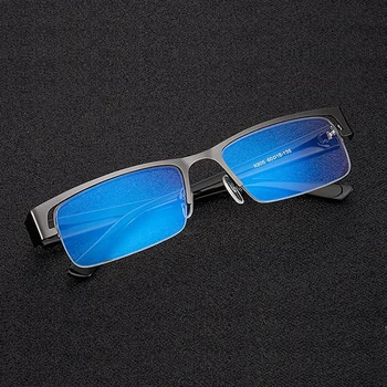 Metalne полукадровые naočale za kratkovidnost sa zaštitom od plave svjetlosti, gotove naočale za kratkovidnost sa диоптриями 0 -0,5 -1,0 do -6,0, muški i ženski Unisex