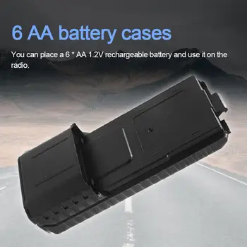 Kutija za pohranu pretinca za baterije 6 AA za Baofeng UV5R 5RA 5RB 5RA Plus BL5L Dvosmjerni radio