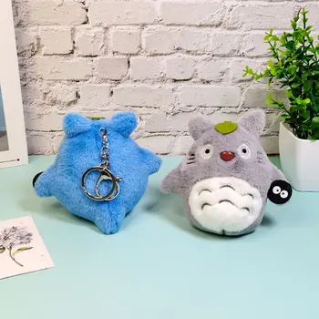 1pc Anime Mini Totoro Pliš Igračku Privjesak Za Ključeve Novi Kawai Totoro Privjesak Igračka Mekani Plišani Lutka Totoro Igračka za Djecu Poklon 2