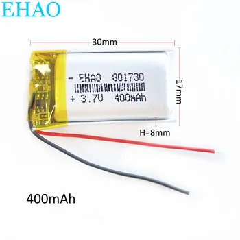 EHAO 801730 3,7 400 mah Litij Polimer baterija baterija baterija baterija Baterija Za Snimanje Ručka Mp3 GPS Bluetooth Slušalice Maser