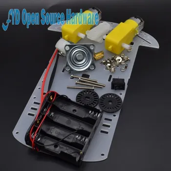 1 komplet Novi Motor Pametan Robot Šasije Vozila E-Proizvodnja DIY Kit Senzor Brzine Baterijski Blok 2WD Za Robota 1