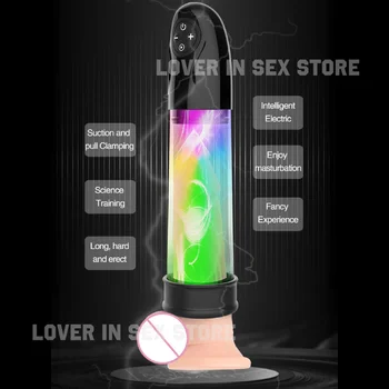 Električna Pumpa za Penis Seks-Igračke za Muškarce Muški Masturbator Produžetak Penisa Vakuum Pumpa za Povećanje Penisa Pojačalo Maser Prsten