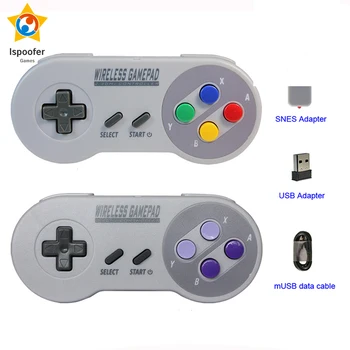 Bežični Gamepads 2,4 Ghz navigacijsku tipku navigacijsku tipku Kontroler za SNES i Super Nintendo Classic MINI Konzola izbrisane Pribor