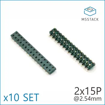 Službeni priključak M5Stack 2x15 Pin Headers Priključak 2,54 mm Muški i Ženski 4 Para Priključaka 0