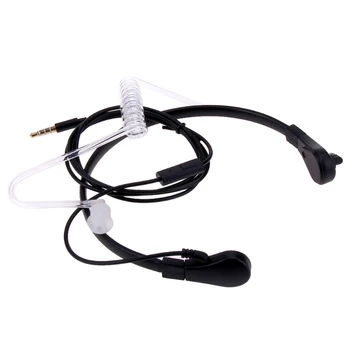 3,5 mm Grlo Mikrofon Slušalice Skrivena Akustična Cijev FBI Slušalice za iPhone i Android 4