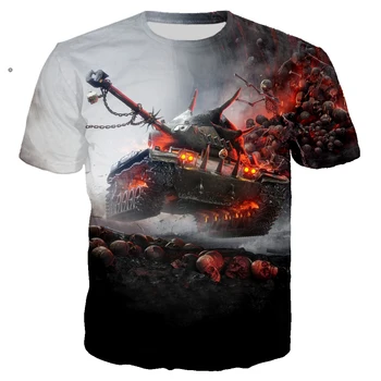 Ljetna muška majica s 3D ispis World Of Spremnika, t-shirt u stilu милитари, Cool majica u stilu hip-hop, Sportski /vanjska odjeća, Top Plus Veličine