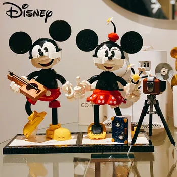 Disney Mickey I Minnie Blokovi Lik Stoji Serija Gradivni Blokovi Figurice Kawai Par Skupština Model Igračke Dječji Dar