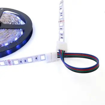 RGB Svjetlosni Panel Kit Komplet Priključaka L-oblika 5050 10 mm Priključak bez Lemljenje Dvoglavim Led Svjetiljke Pribor 2