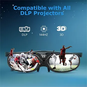DLP Link 3D Naočale Naočale S Aktivnim Zatvaračem Punjive Naočale Okrugle Naočale Za DLP 3D Projektora 0