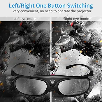 DLP Link 3D Naočale Naočale S Aktivnim Zatvaračem Punjive Naočale Okrugle Naočale Za DLP 3D Projektora 4