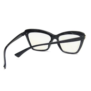 Ženska Moda Mačje Oči Anti-Plavo Svjetlo Naočale Mačje Oči Crni Okvir Plavo Svjetlo Zaključavanje Računala Prozirne Leće, Naočale Naočale 4