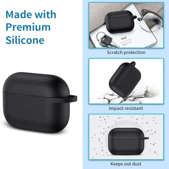 Silikonske Navlake za Apple AirPods Pro šok-dokaz Odvojivi Silikonski Rukav Bluetooth Slušalica za Air Pods A2084 A2083 Torbica 1