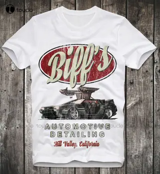 T-shirt Biff'S Automotive Detailing povratak u budućnost povratak u budućnost Doc Modni Pamučna Muška Majica s po cijeloj površini