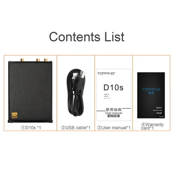 TOPPING D10s MINI Digitalni USB DAC XMOS XU208 ES9038Q2M pcm384 khz DSD256 Audio HI-FI Dekoder i D10 Uravnotežen USB DAC 5