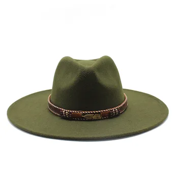 vintage Žensku kapu, šešir za muškarce, osjetio osjetio šešira, moda 2023, osjetio šeširi sa širokim poljima, šlem sa lancem, dizajnerske kapela, odbojka na gospodina 3
