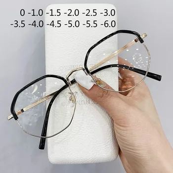 2021 Nove Anti-plave Naočale za kratkovidnost Za žene i Muškarce, Velike prevelike naočale ivicom, Naočale za kratkovidnost na recept -1,0, -1,5, -2,0 -6,0