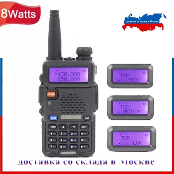 Baofeng UV-5R 8 W Prijenosni prijenosni radio Dvofrekvencijska VHF Prijenosni Dvosmjerna radio stanica CB Pofung Ham Baofeng UV5R Lovački Prijenosni prijenosni radio
