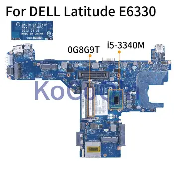 Za DELL Latitude E6330 i5-3340M Matična ploča laptopa 0G8G9T LA-7741P SR0XB DDR3 Matična ploča laptopa