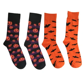 Dječje Čarape na Halloween, čarape s likom šišmiše i Bundeve s likovima iz Crtića, Gospodo golfs, Pamučne čarape za posade na Halloween, Proljeće-jesen Svakodnevne Čarape