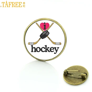 Brand TAFREE fin moda Ljubav Hokej ikonu pribadače hokej na travi privjesci za muškarce i žene nakit sportske broš za ljubitelje dar SP500