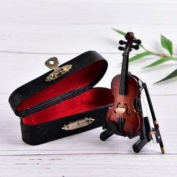 Minijaturni Alat Glazbeni Plastični Mini-Violinski Ukras Plastične Obrta DIY Kućni Ukras S Podrškom