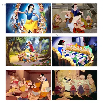 Disney Snjeguljica i Sedam Patuljaka Plakat Grafike Platnu Slike Zid Knjige O Umjetnosti Uzorak Za Djecu Dekor U Dnevni boravak Uređenje Doma 0
