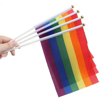 Zastava LGBT Duginih Zastava Gay-Parada Lezbijki Bannere, Zastave Ponosa LGBT Poliester Šarene Rainbow Zastava za Ukras 0