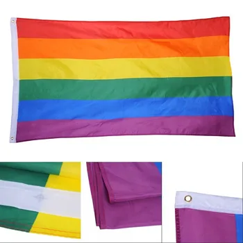 Zastava LGBT Duginih Zastava Gay-Parada Lezbijki Bannere, Zastave Ponosa LGBT Poliester Šarene Rainbow Zastava za Ukras 3